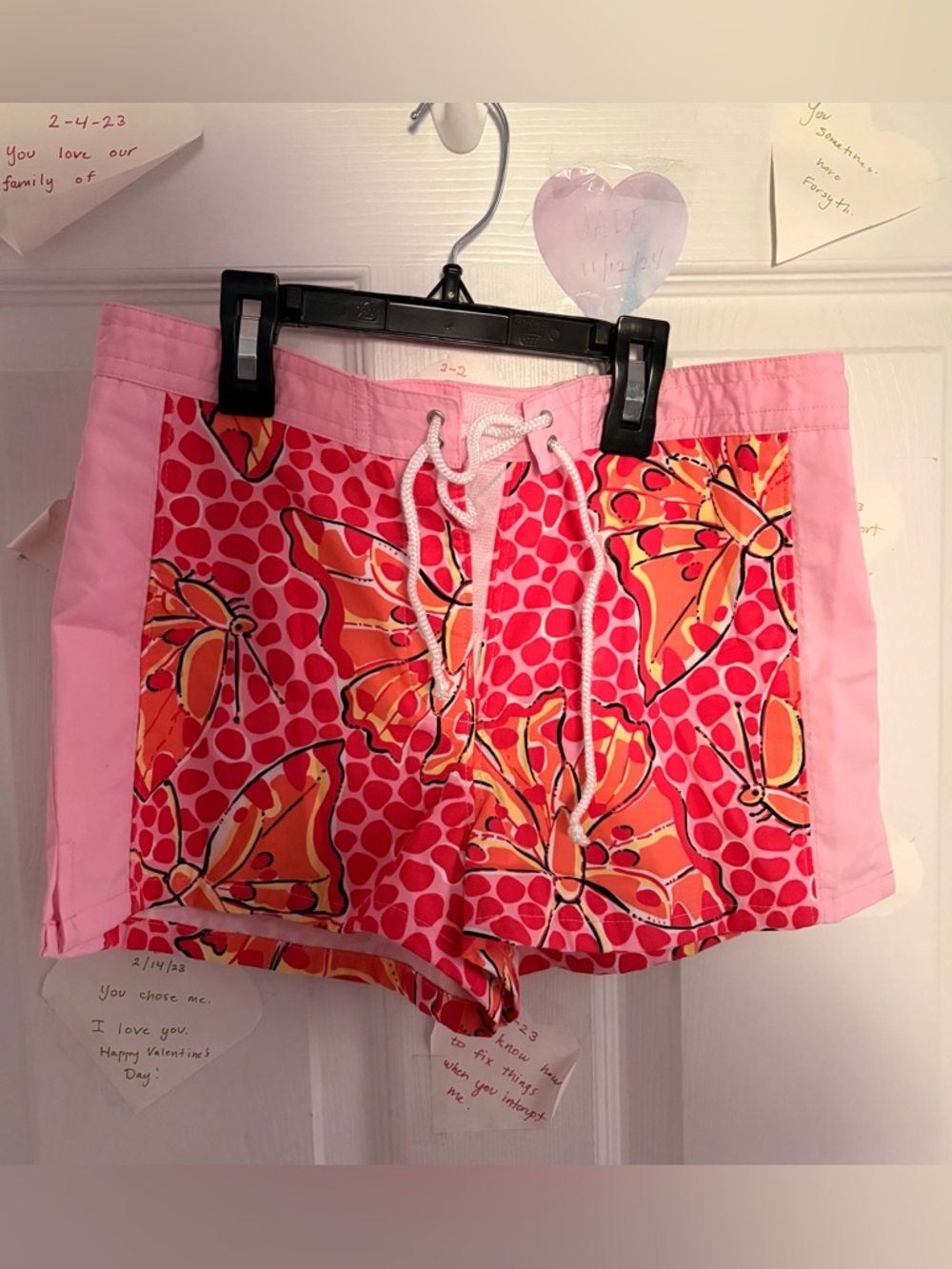 Lilly Pulitzer Girl’s Board Shorts Tanner Pink Sands NWT 14